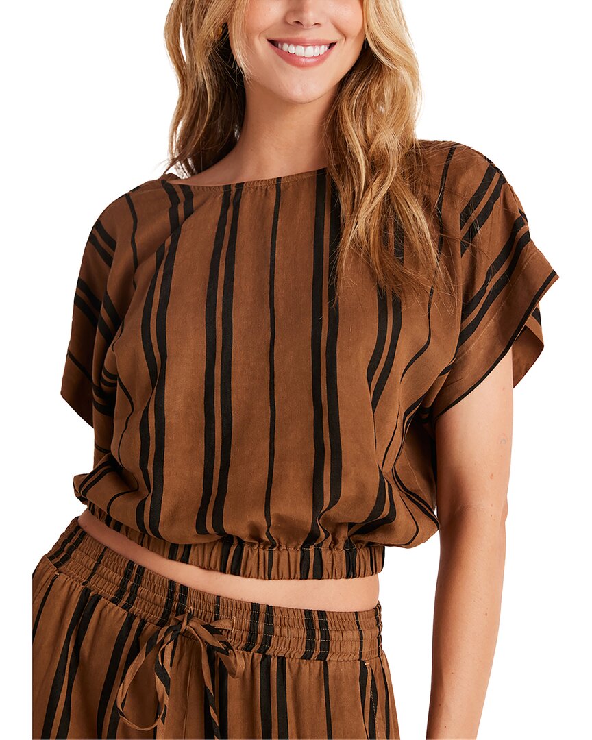 Shop Bella Dahl Elastic Waist Linen-blend Blouse