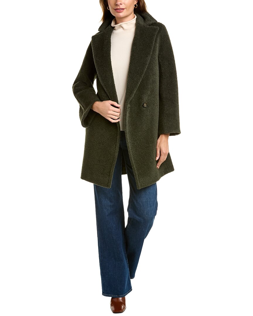 Shop Cinzia Rocca Icons Wool & Alpaca-blend Coat In Green
