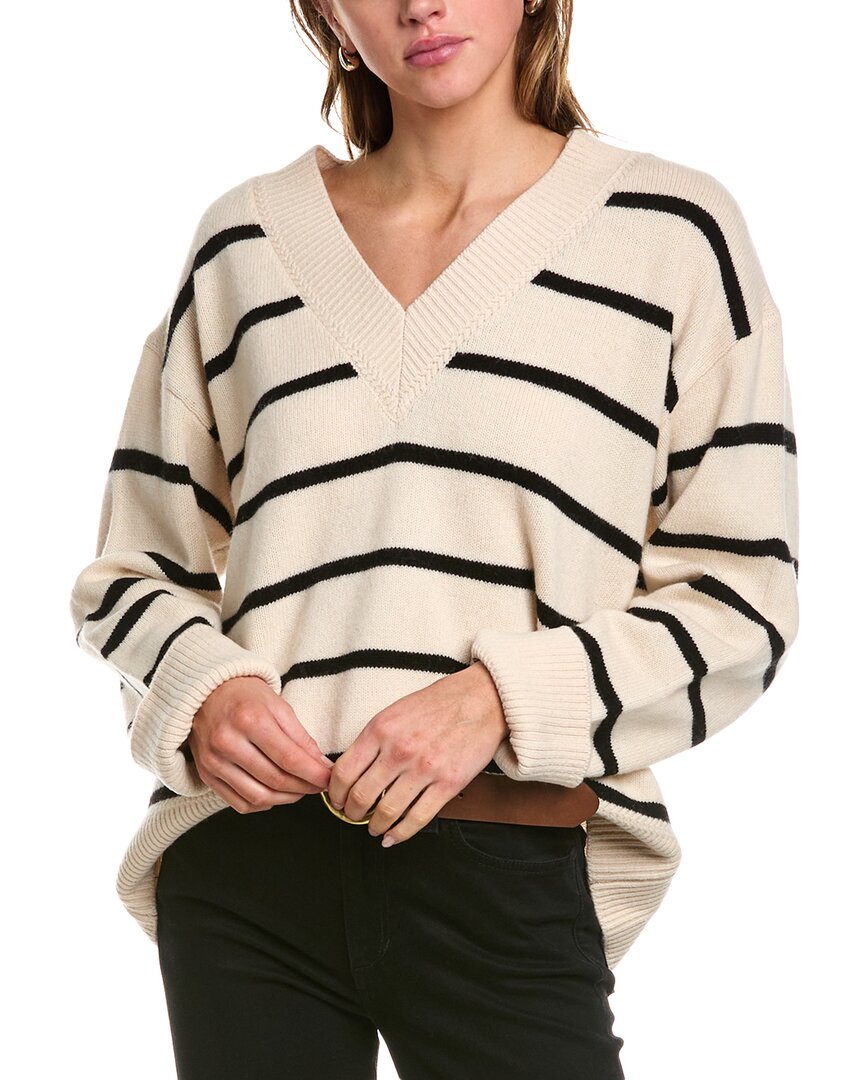Femme Society Wool Sweater In White