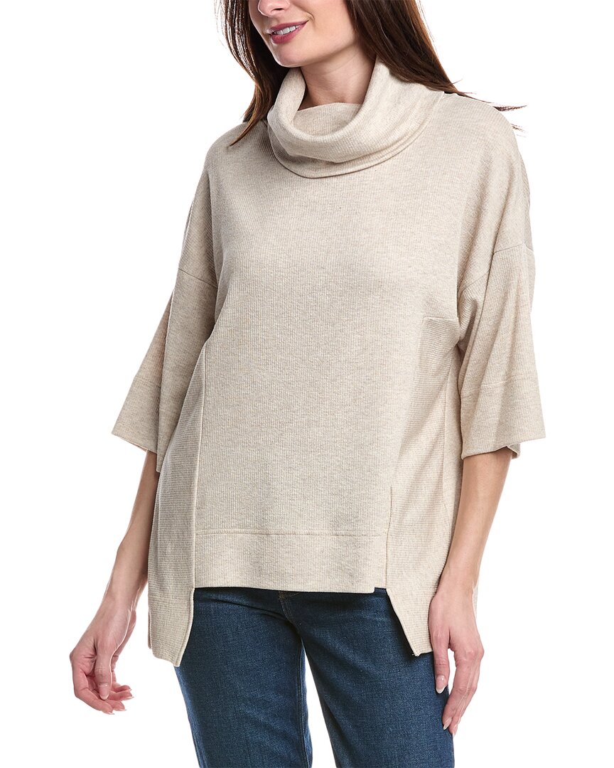 Joseph Ribkoff Scuba Jersey Boxy Top In Off White 244129 Col 34 In Beige