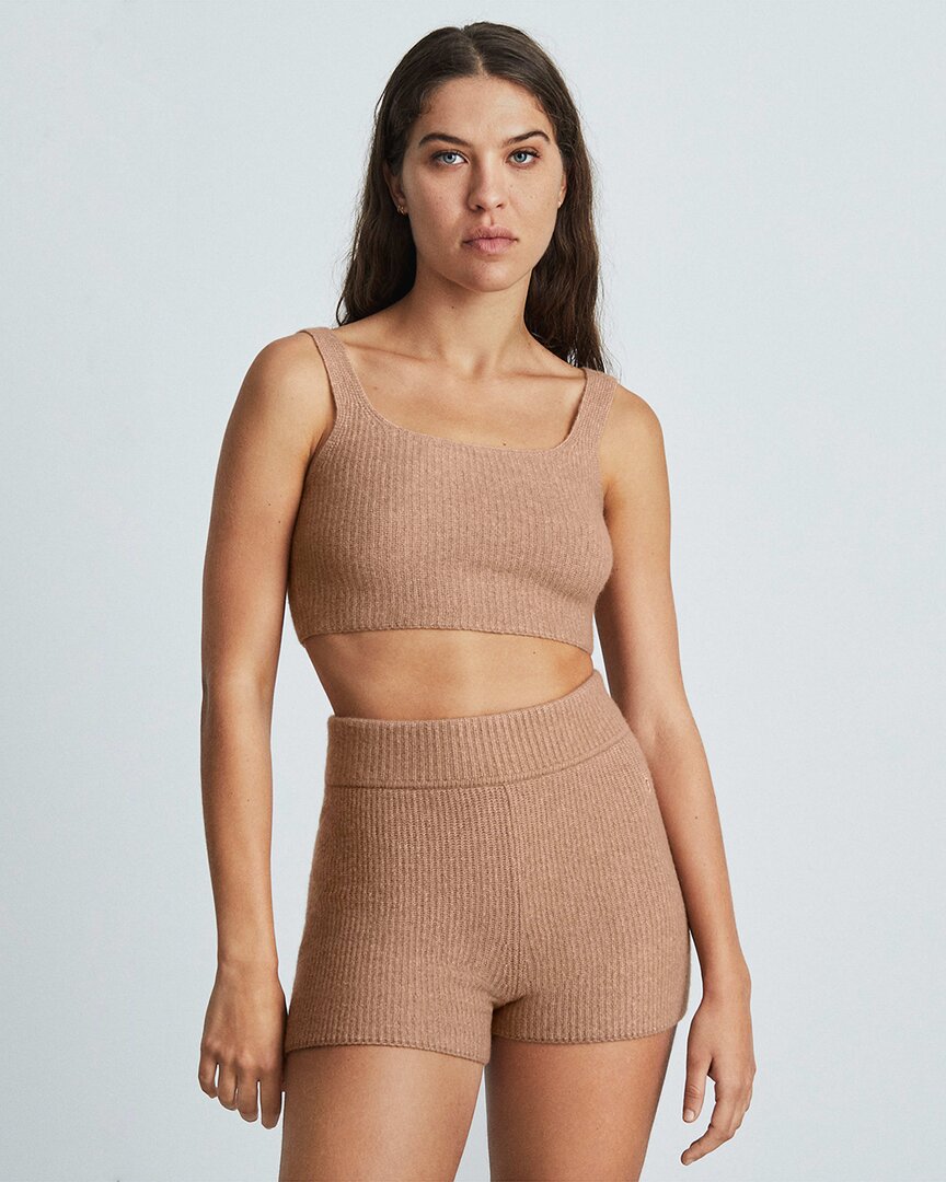 Everlane The Cozy-stretch Tank In Brown