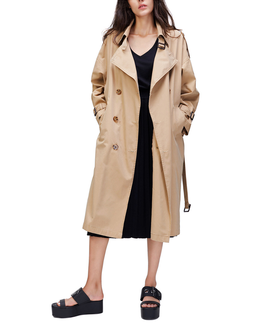 Coatme Long Trench In Neutral