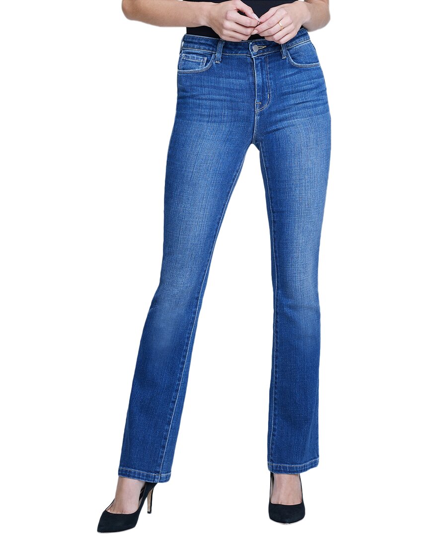 Shop L Agence L'agence Dean Mid-rise Sequoia Slim Straight Jean In Blue