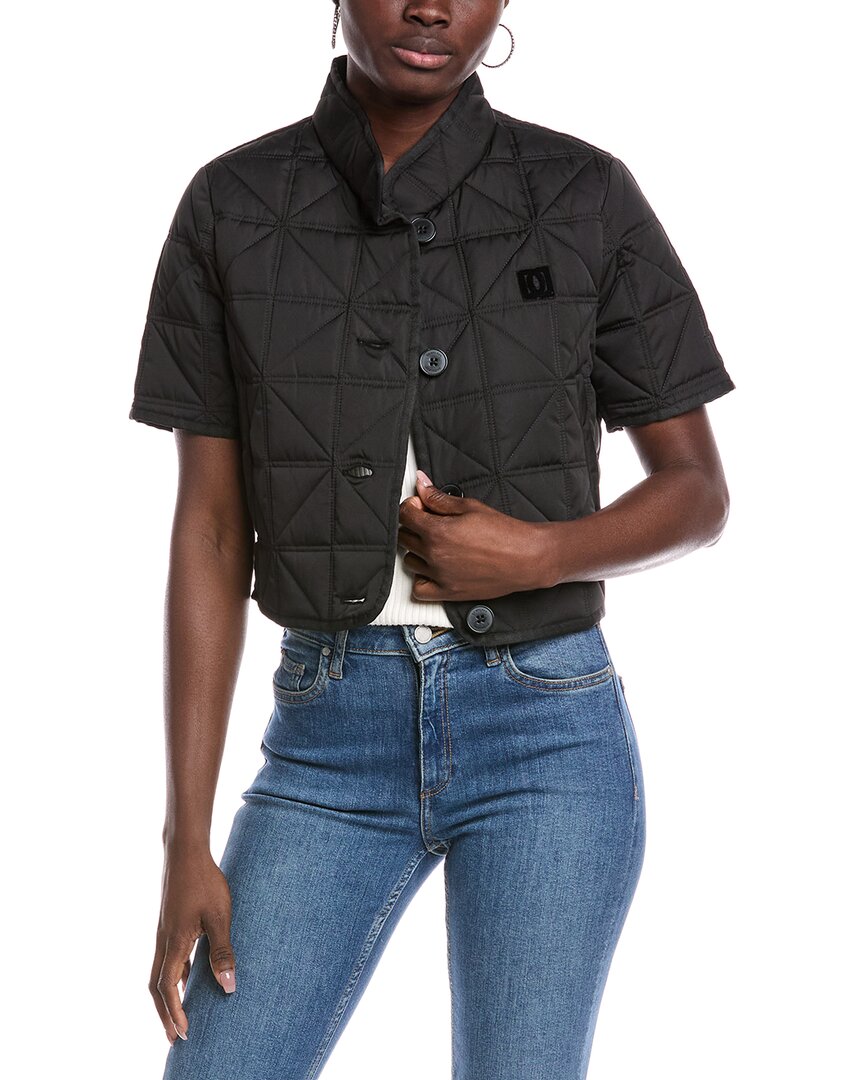Dawn Levy Florence Quilted Short Jacket In Black