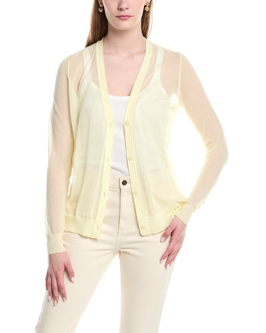 LAFAYETTE 148 LAFAYETTE 148 NEW YORK V-NECK BUTTON FRONT WOOL-BLEND CARDIGAN