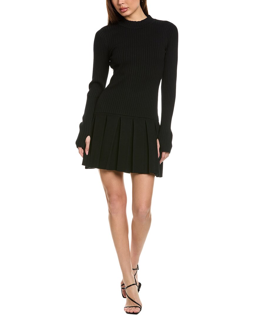 Free People Emmy Pleated Skirt Mini Dress In Black