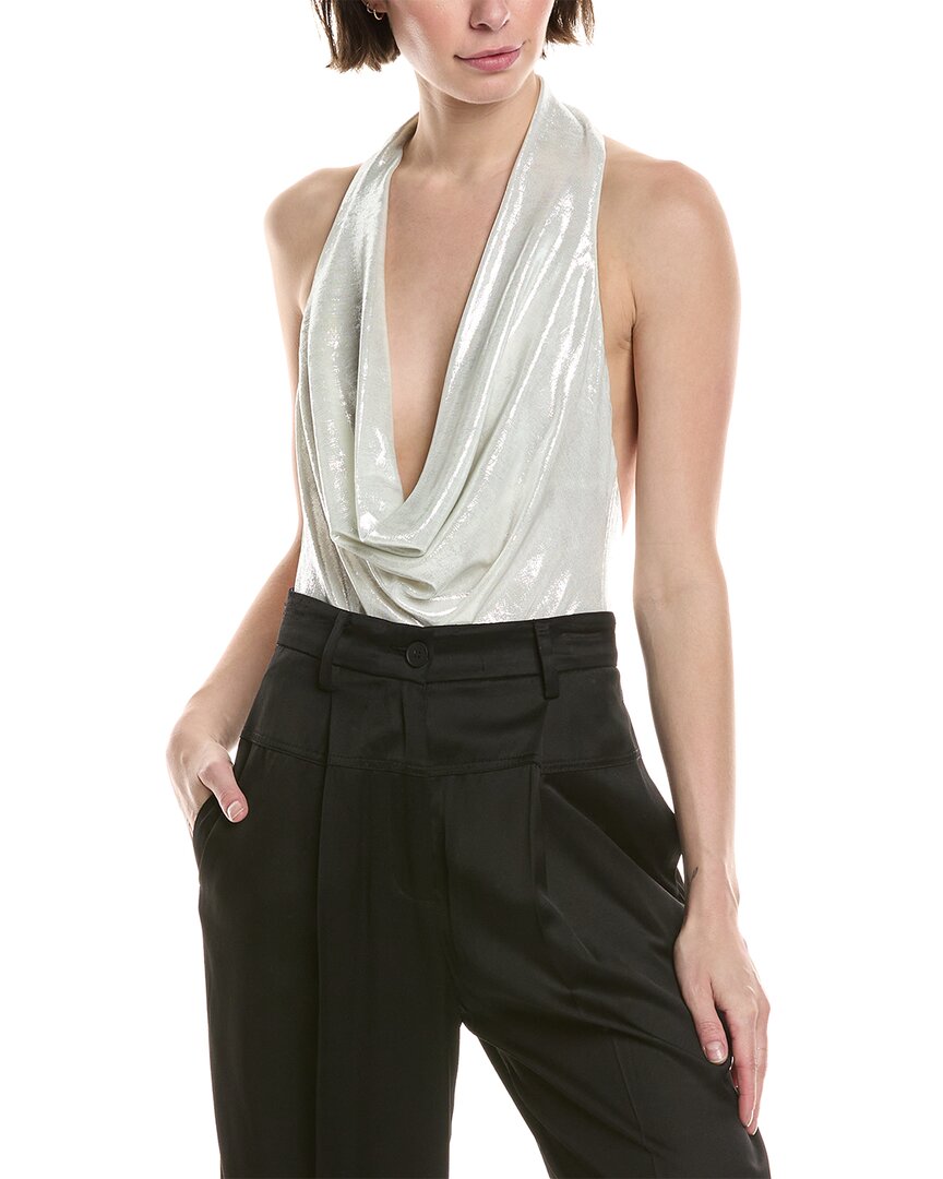 Avantlook Halter Cowl Bodysuit In White