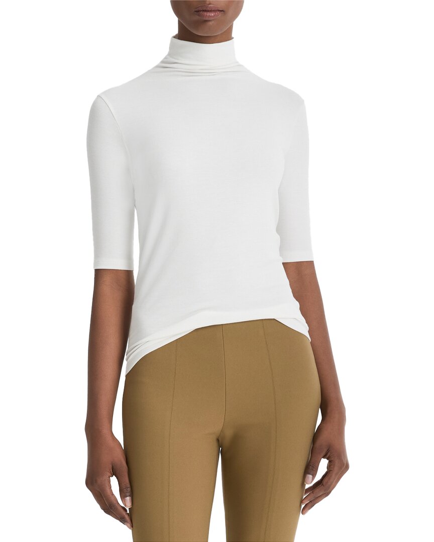 Shop Vince Elbow Sleeve Turtleneck Top