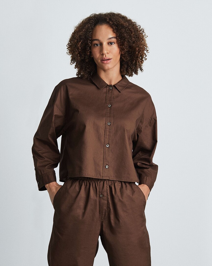 Everlane The Woven P.j. Top In Brown