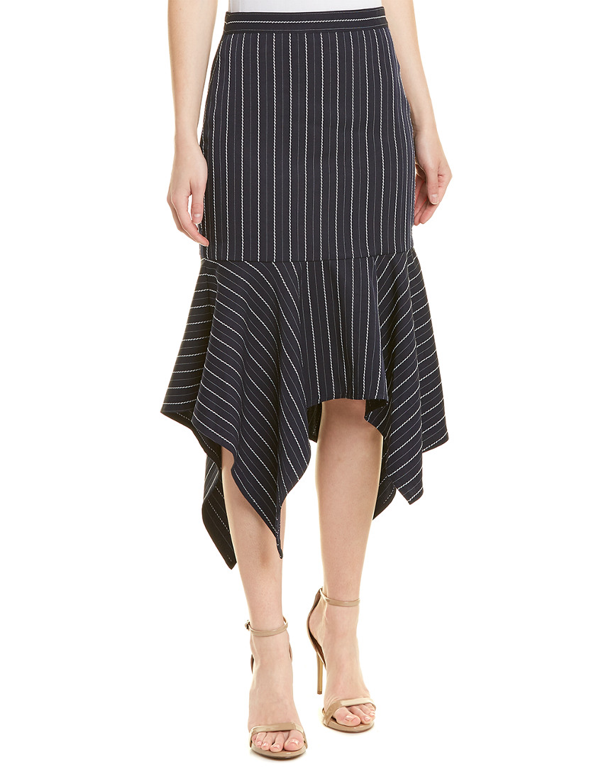 Image of Champagne & Strawberry Ruffle Pencil Skirt