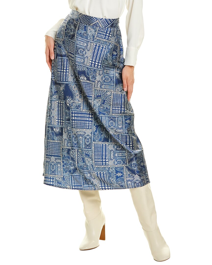 Shop J.mclaughlin Zahara Skirt In Blue