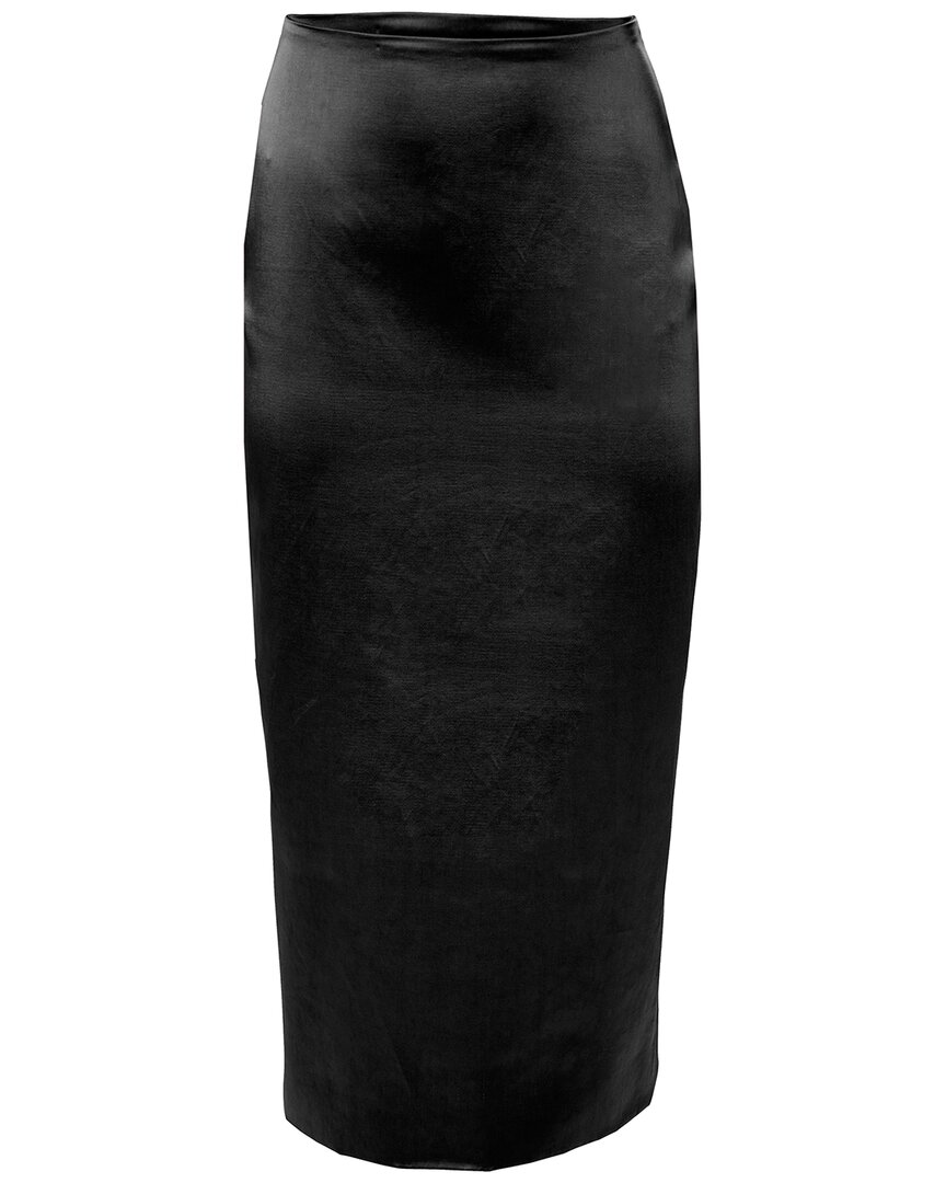 Carolina Herrera Satin Pencil Midi Skirt