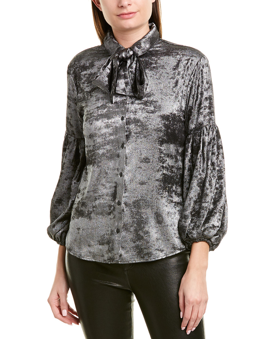 Image of David Lerner Necktie Blouse