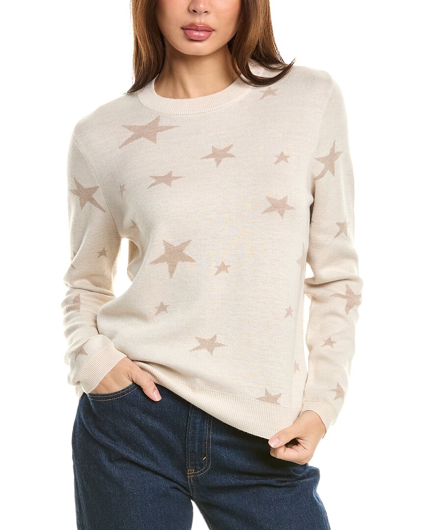 Splendid Natalie Star Sweater In White