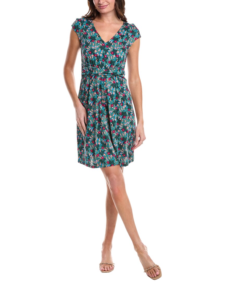 Weekend Max Mara Woman Mini Dress Green Size Xl Cotton In Multi