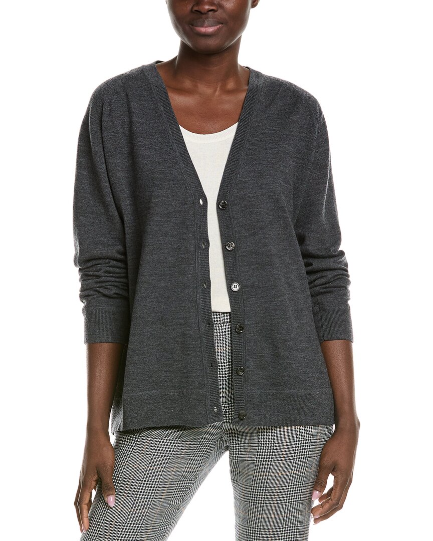 Sophie Rue Mona Button-down Wool-blend Cardigan In Gray