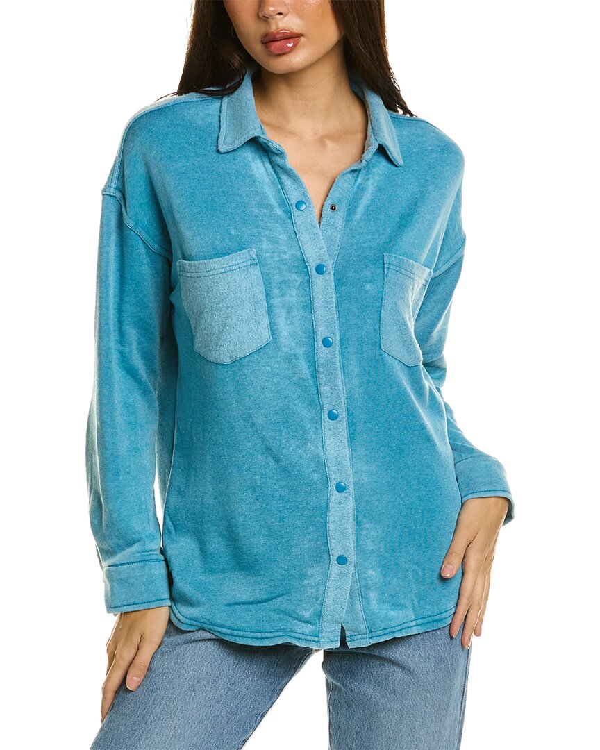Shop Vintage Havana Fleece Shirt In Blue