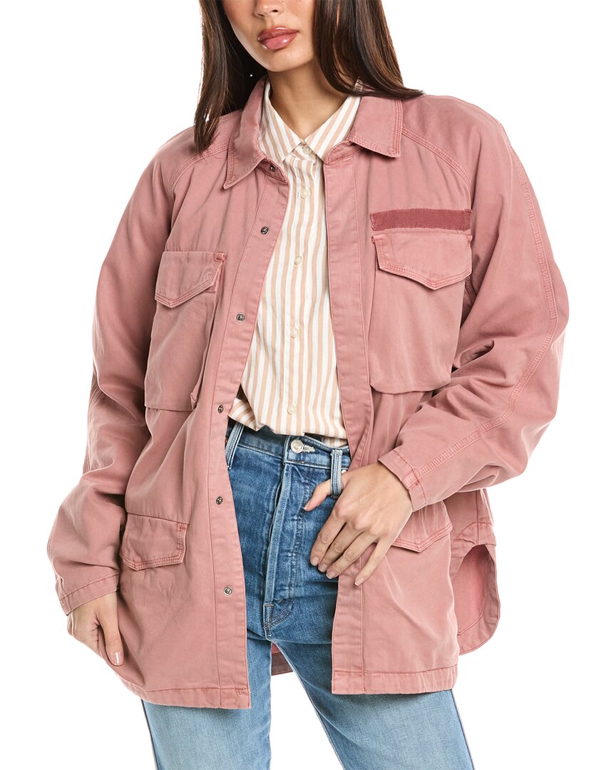 Shop Pistola Briana Oversized Utility Jacket In Pink