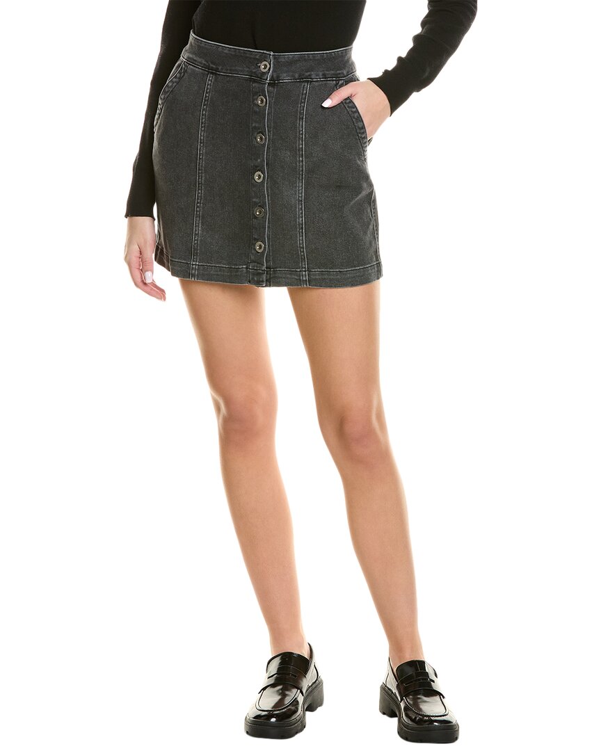 Shop Bella Dahl Button Down Mini Skirt In Black