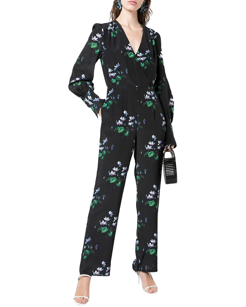 Image of LES REVERIES Floral Wrap Silk Jumpsuit
