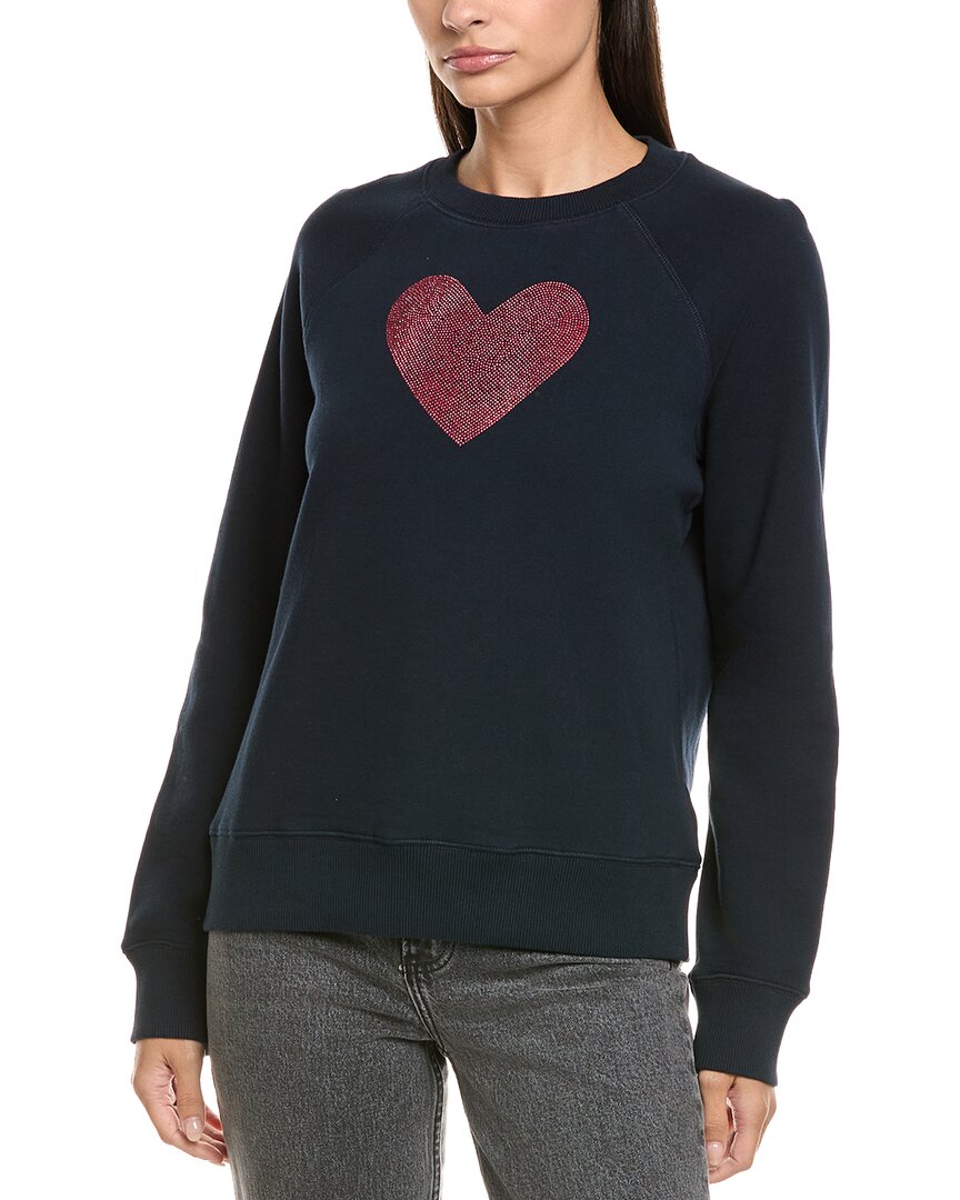 Zadig & Voltaire Strass Heart Sweatshirt In Blue