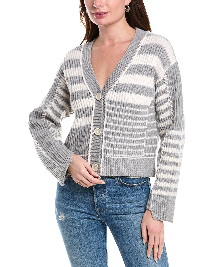 Simkhai Adara Wool & Cashmere-blend Cardigan In Grey