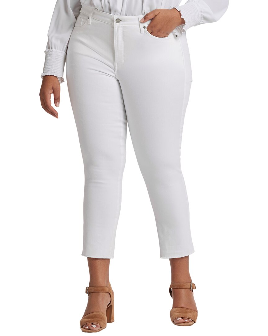 Shop Nydj Plus Sheri Optic White Ankle Crop Jean