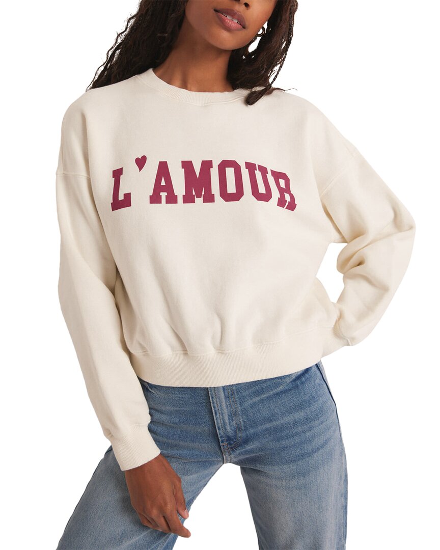 Z Supply L'amout Sweatshirt In White