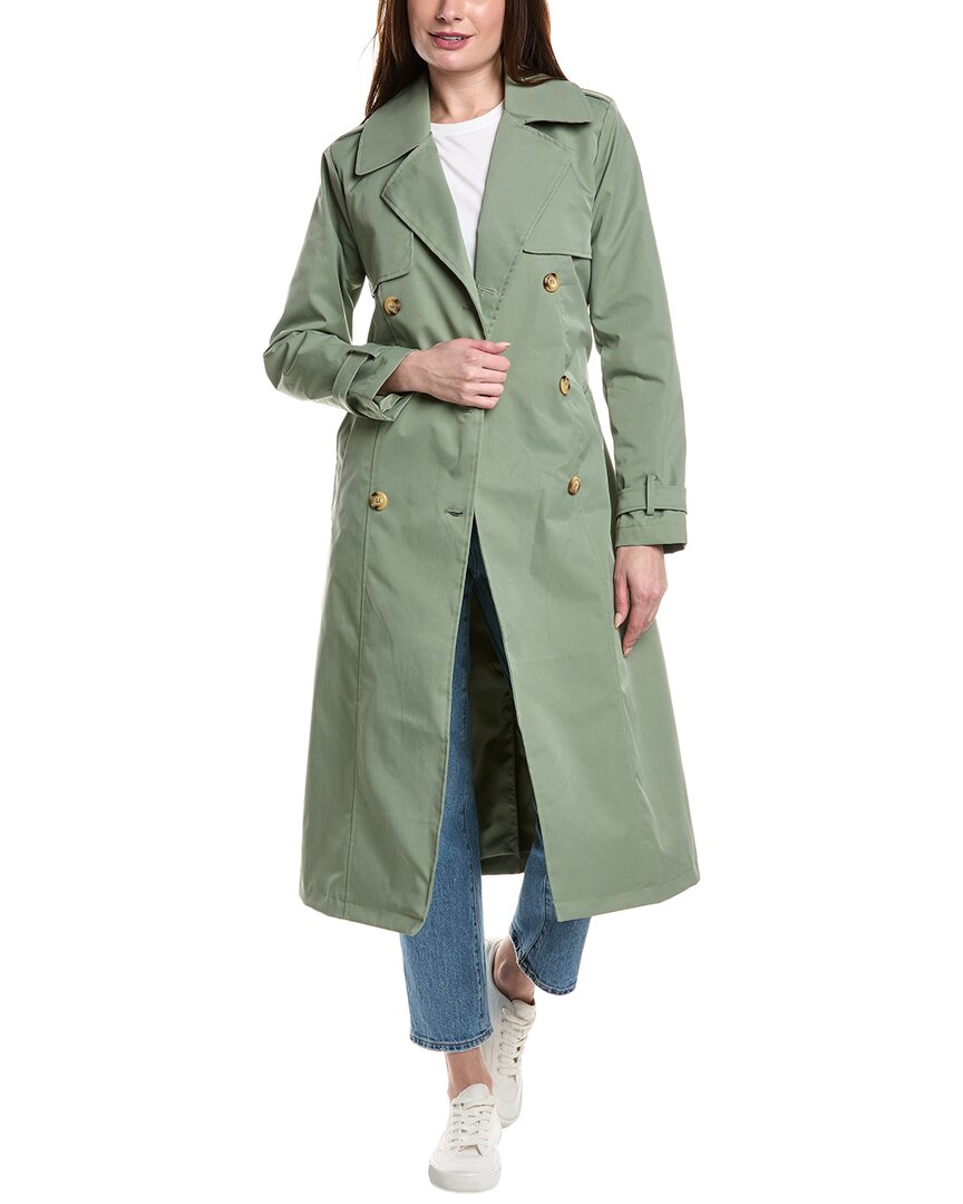 Noize Evelyn Trenchcoat In Green