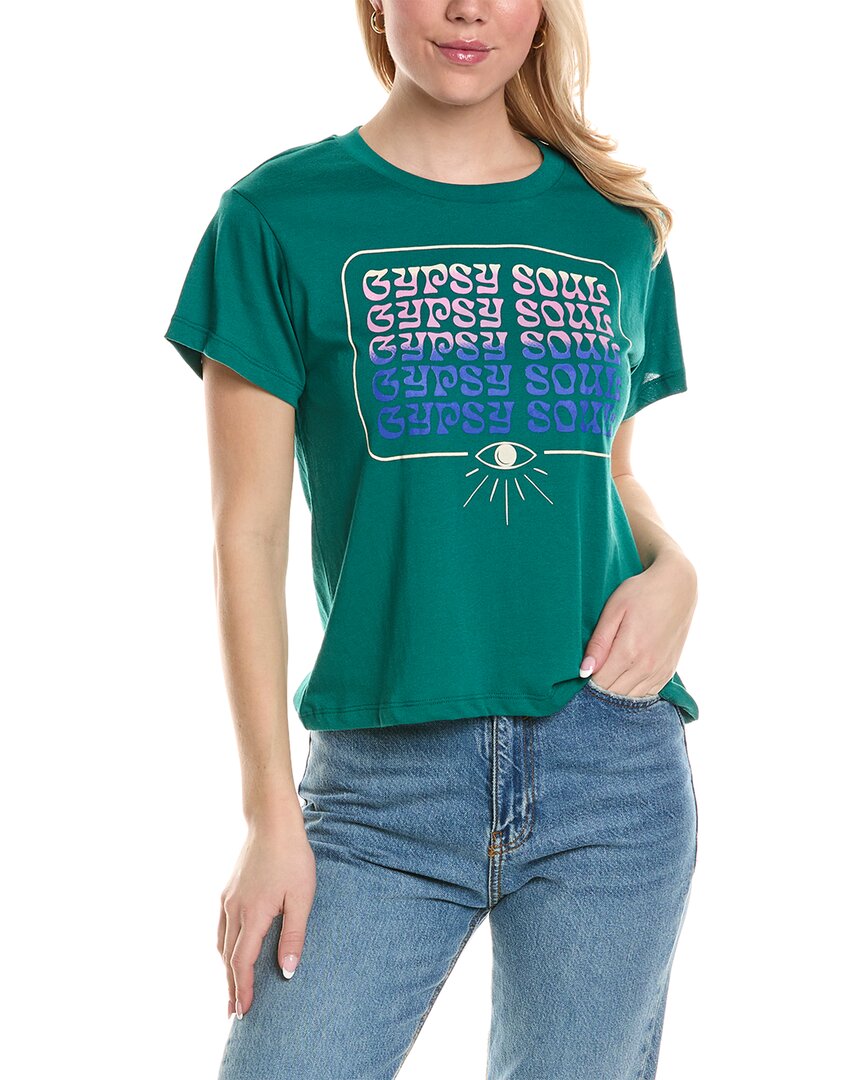 Shop Chaser Gypsy Soul T-shirt In Green