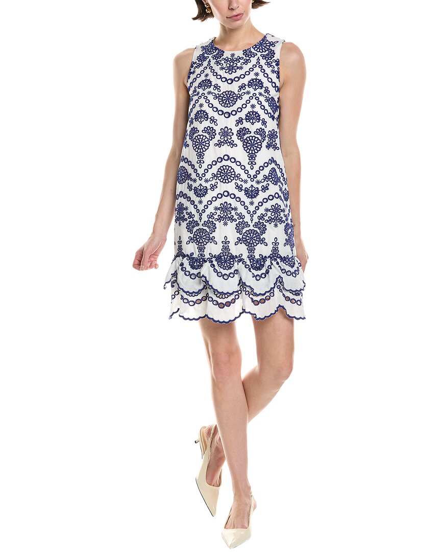 Anne Klein Embroidered Eyelet Shift Dress