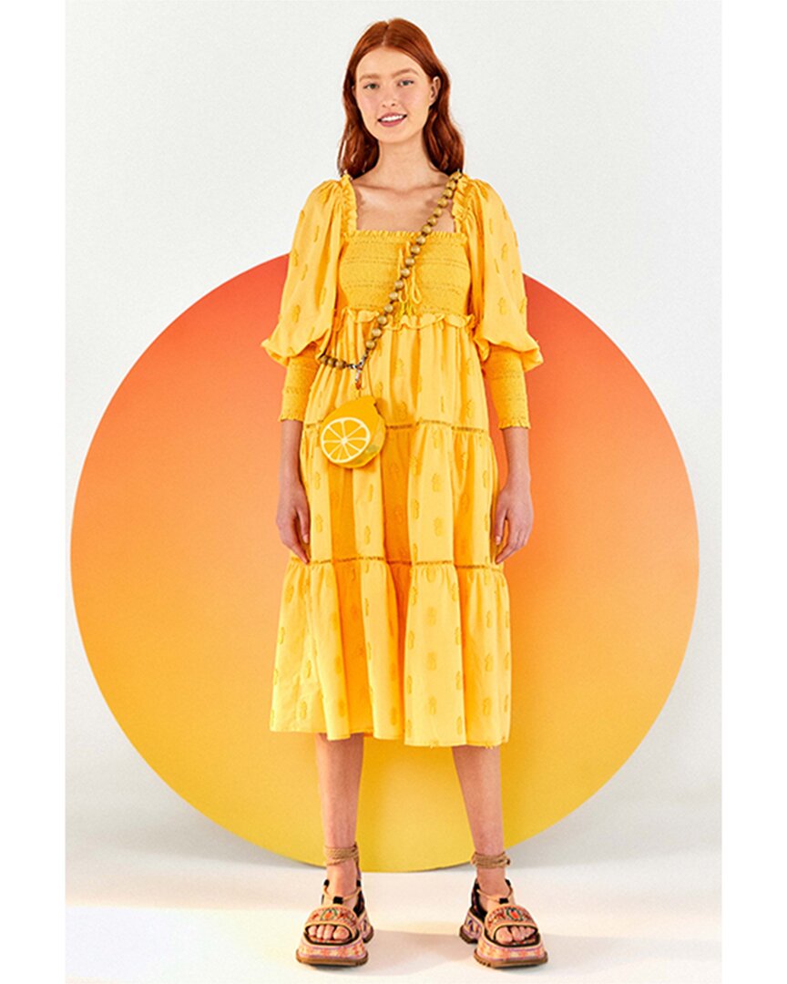 Shop Farm Rio 3d Pineapple Midi Dress