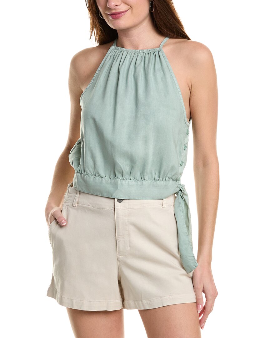 BELLA DAHL BELLA DAHL SIDE TIE BUTTON HALTER TOP