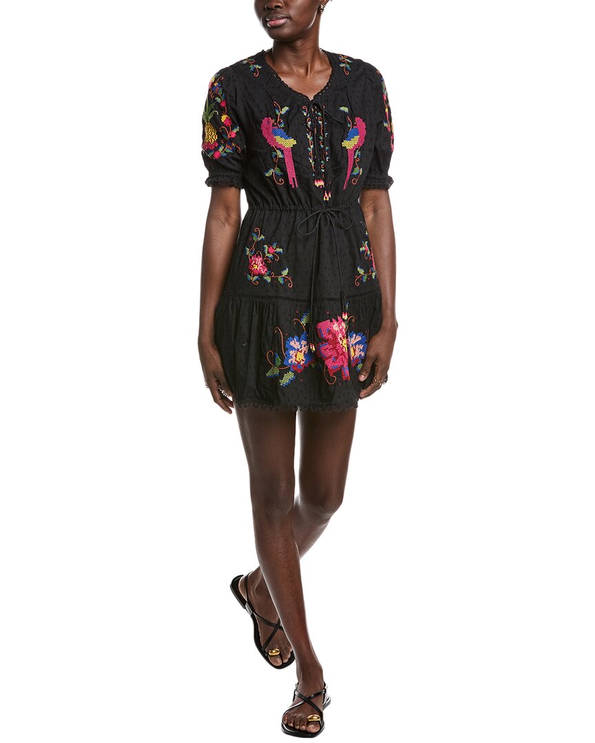 FARM RIO FARM RIO EMBROIDERED MINI DRESS