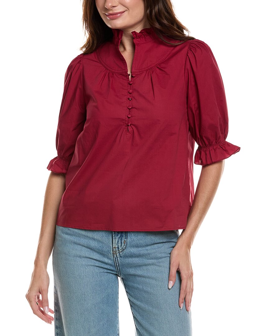 Flora Bea Nyc Edith Blouse In Red