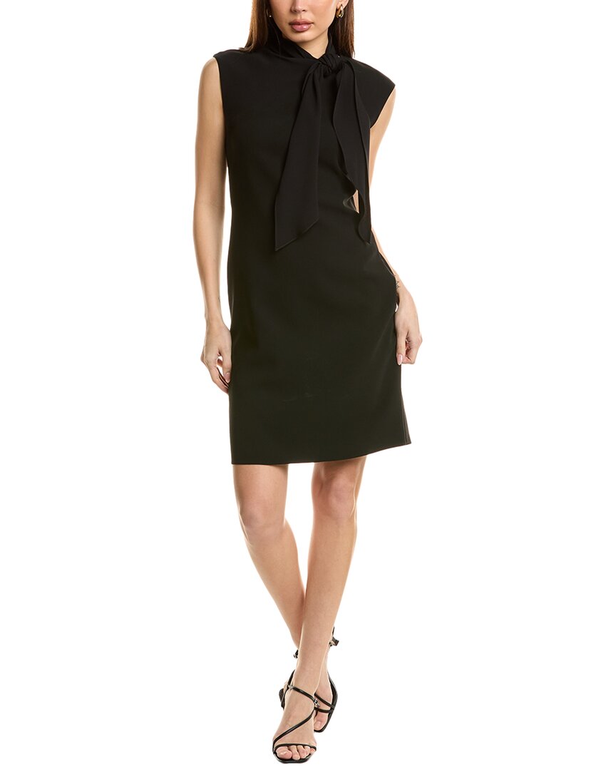 Lafayette 148 Harpson Finesse Crepe Sheath Dress In Black