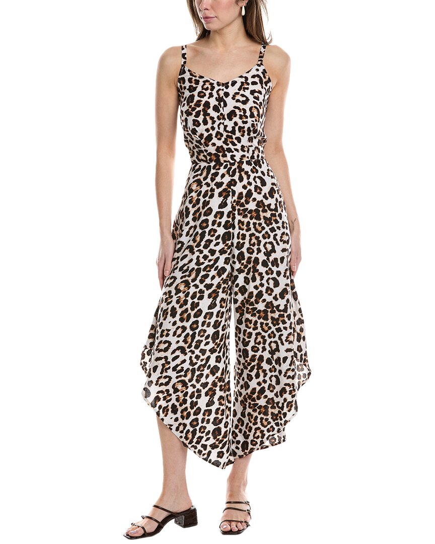 VINCE CAMUTO VINCE CAMUTO TIE-FRONT CHALLIS JUMPSUIT