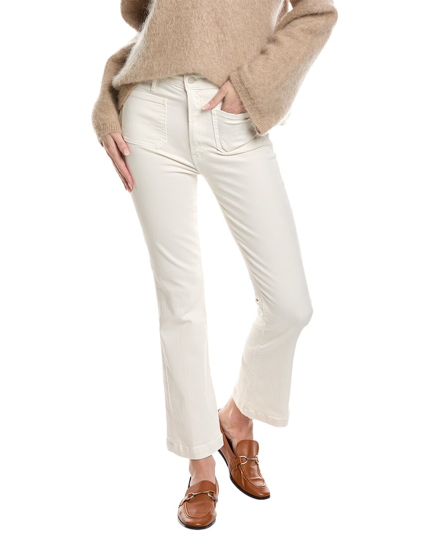 Mother The Hustler Patch Pocket Fairest Of Them All Ankle Fray Jean In White