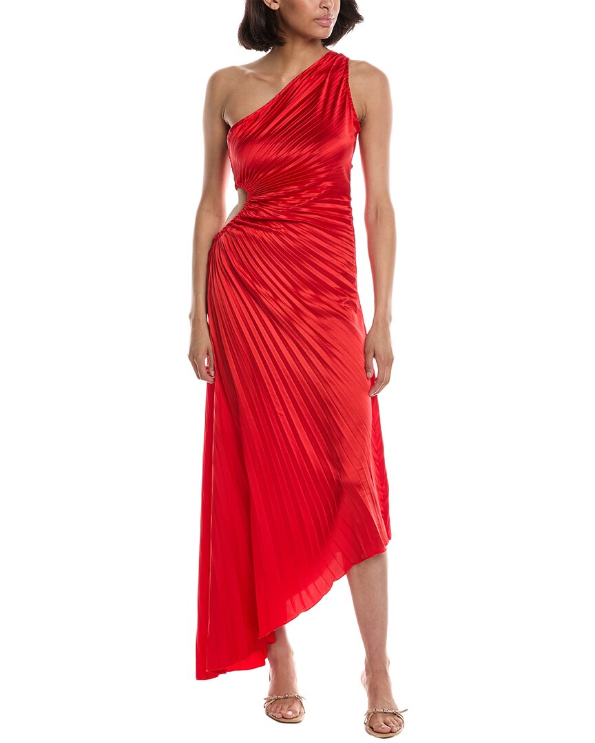 Shop Madison Miles Midi Dress In Red