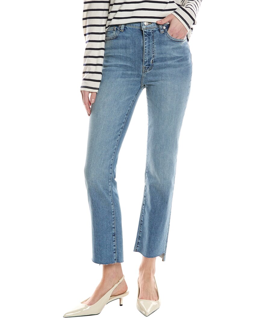Frame Le Crop Mini Boot Raw Step Hem Jeans In Blue