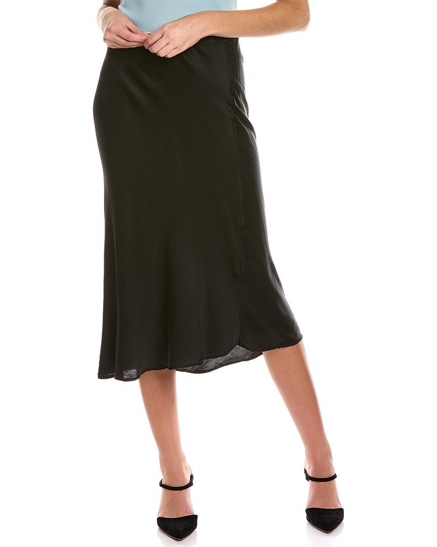 Michael Stars Drea Bias Cut Midi Skirt In Black