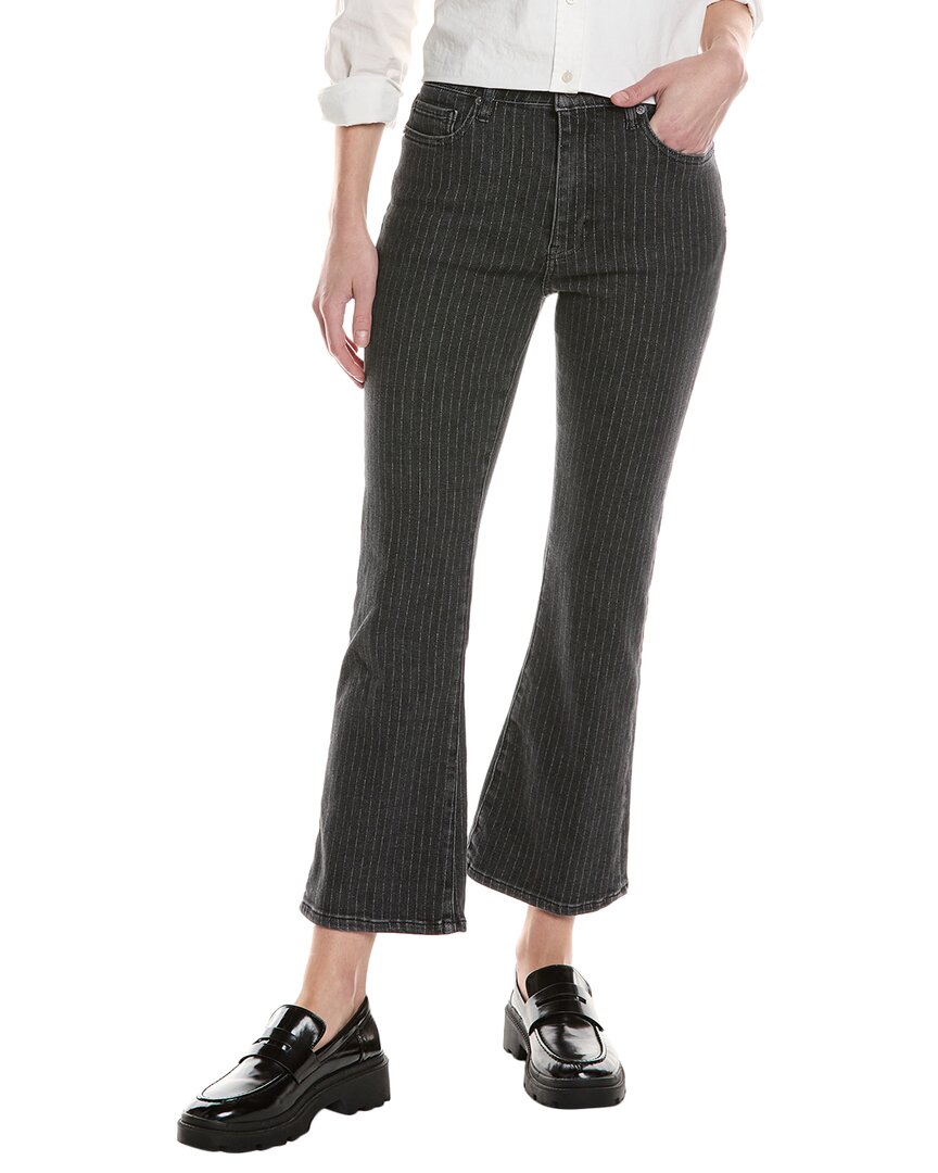 FRAME FRAME DENIM LE CROP MINI CHARCOAL PINSTRIPE BOOTCUT JEAN