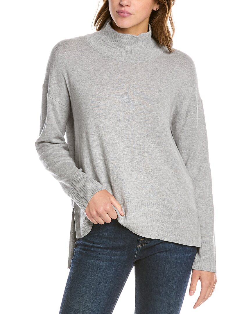 Hannah Rose Zoe Oversized Cashmere-blend Sweater In Grey