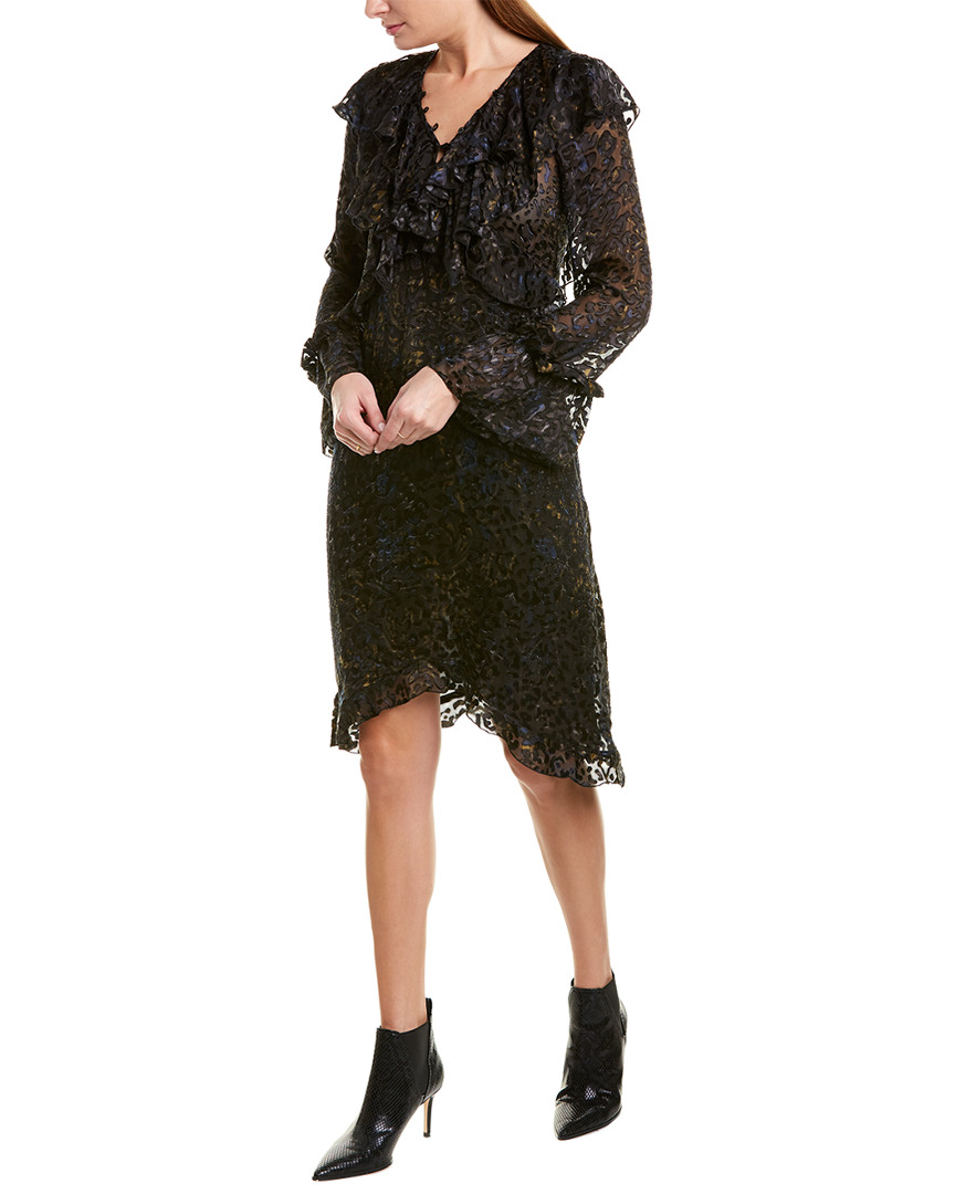 Image of IRO Belloy Silk-Blend Shift Dress