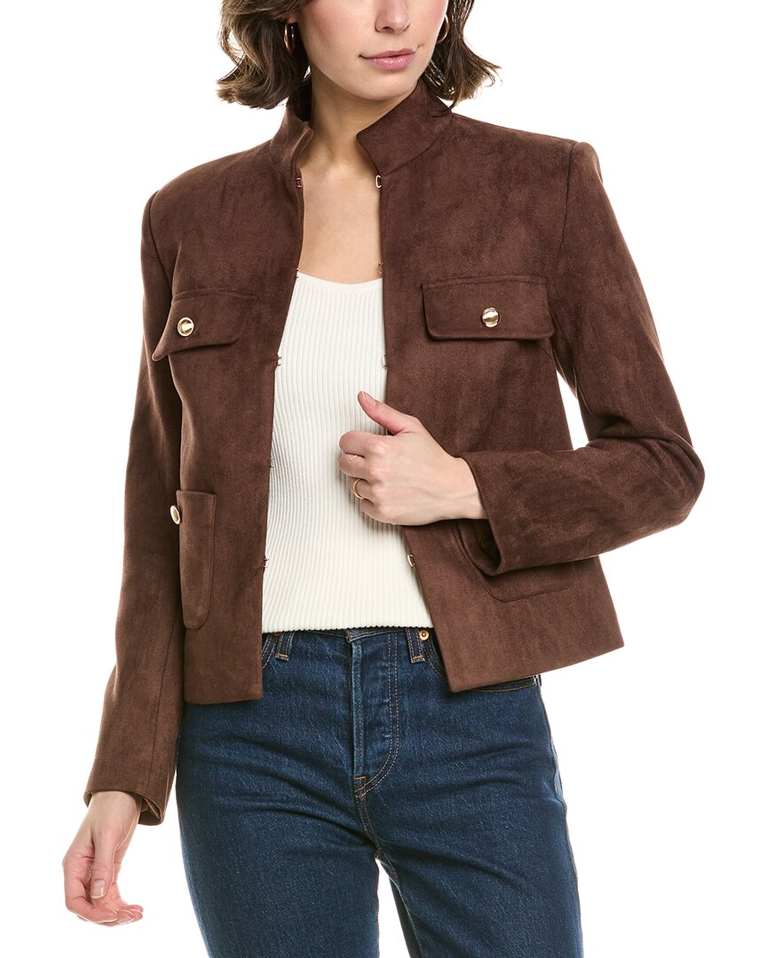 Femme Society Jacket In Brown