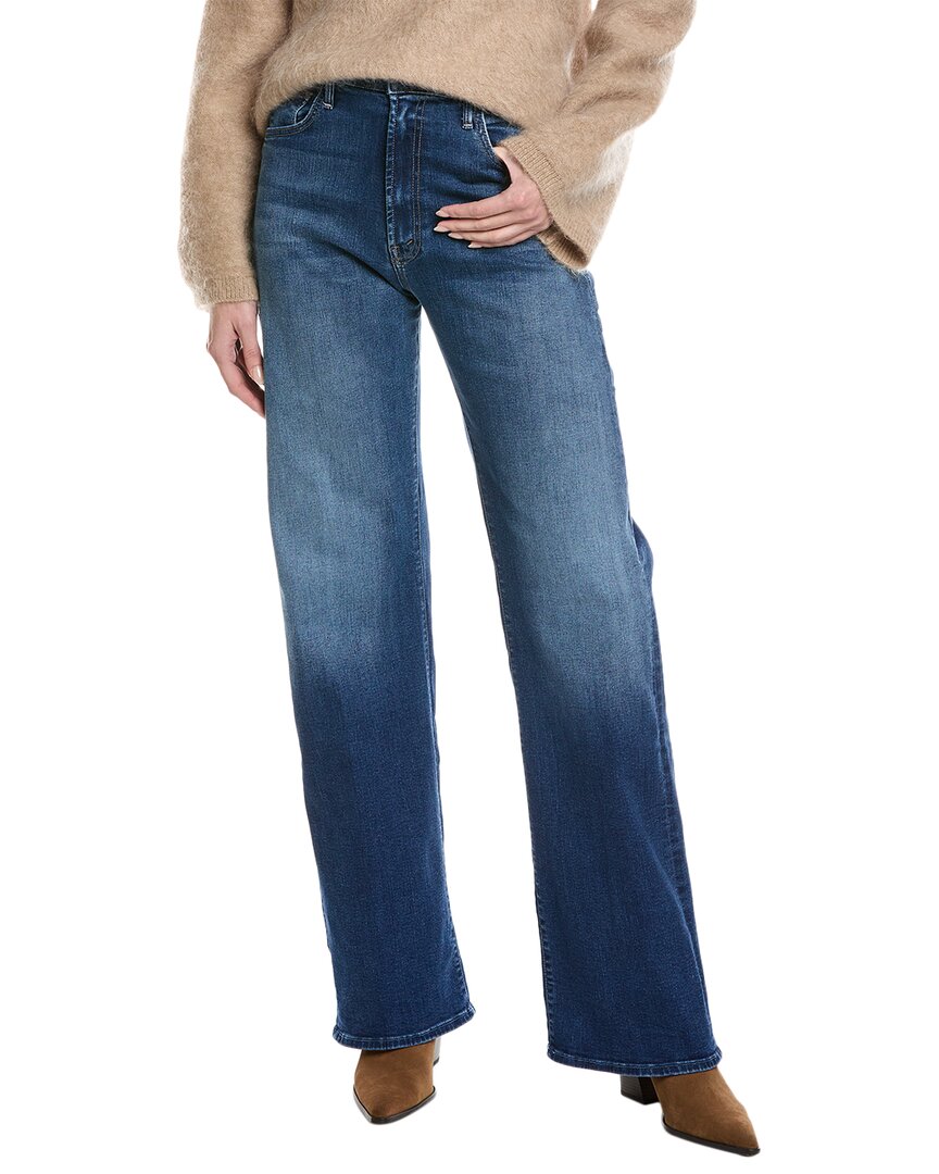 Shop Mother The Lasso Heel Hike, Hike, Baby Wide Leg Jean In Blue