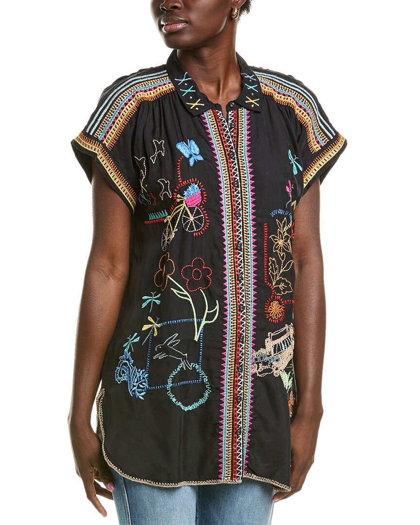 Johnny Was Dionne Silk Blouse