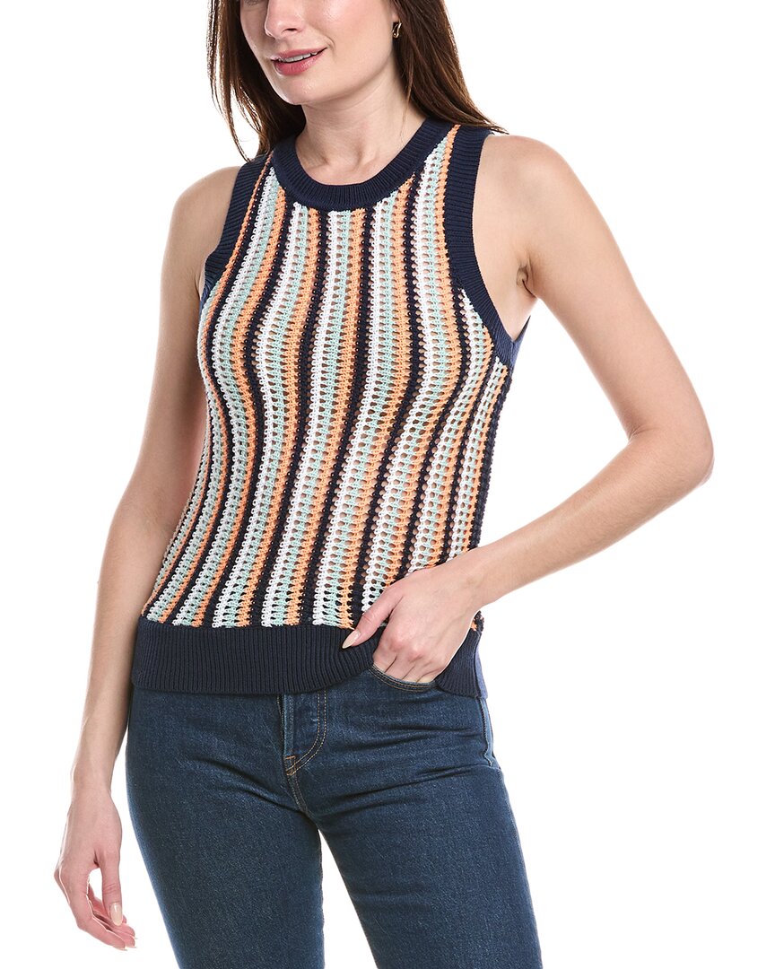 525 AMERICA 525 AMERICA STRIPE VERTICAL CROCHET TANK 