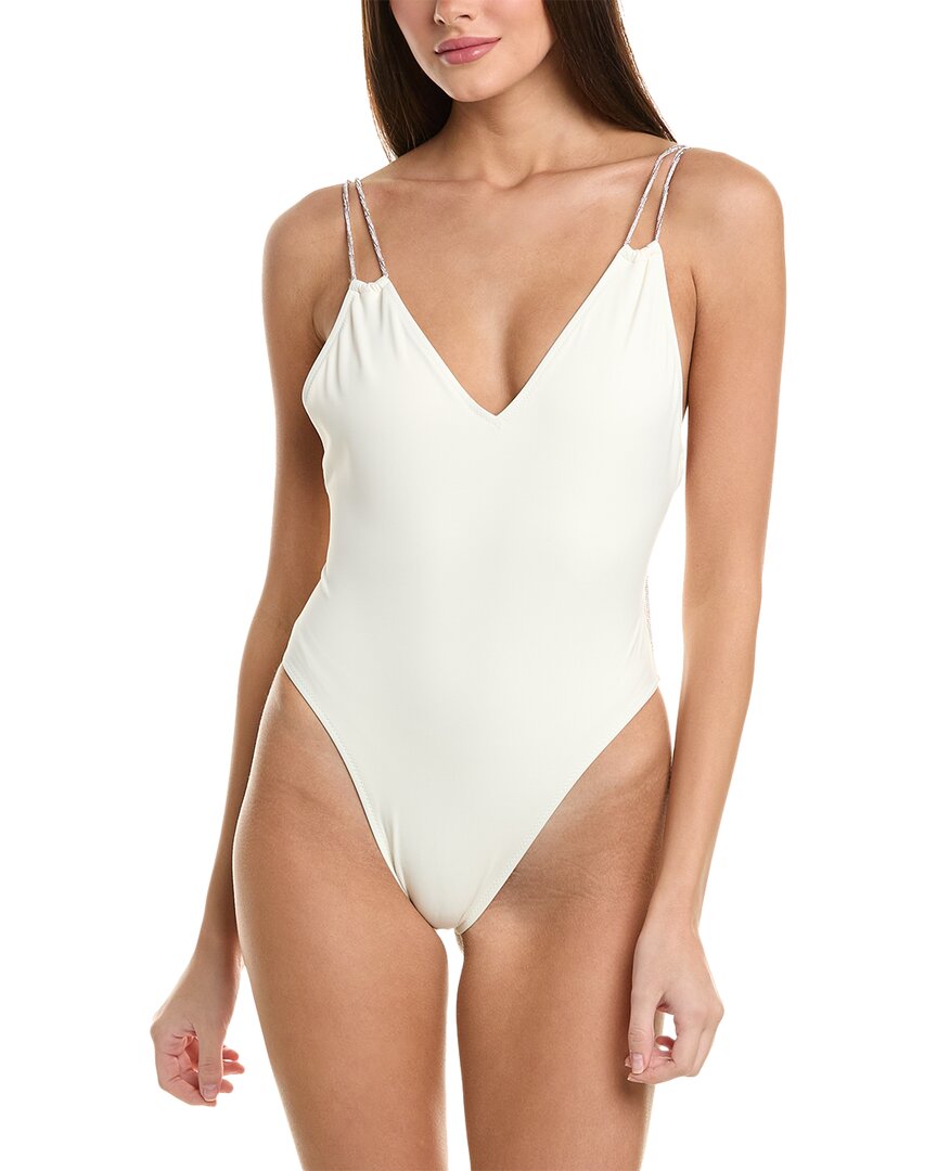 Solid & Striped The Lynn One Piece Brule In White