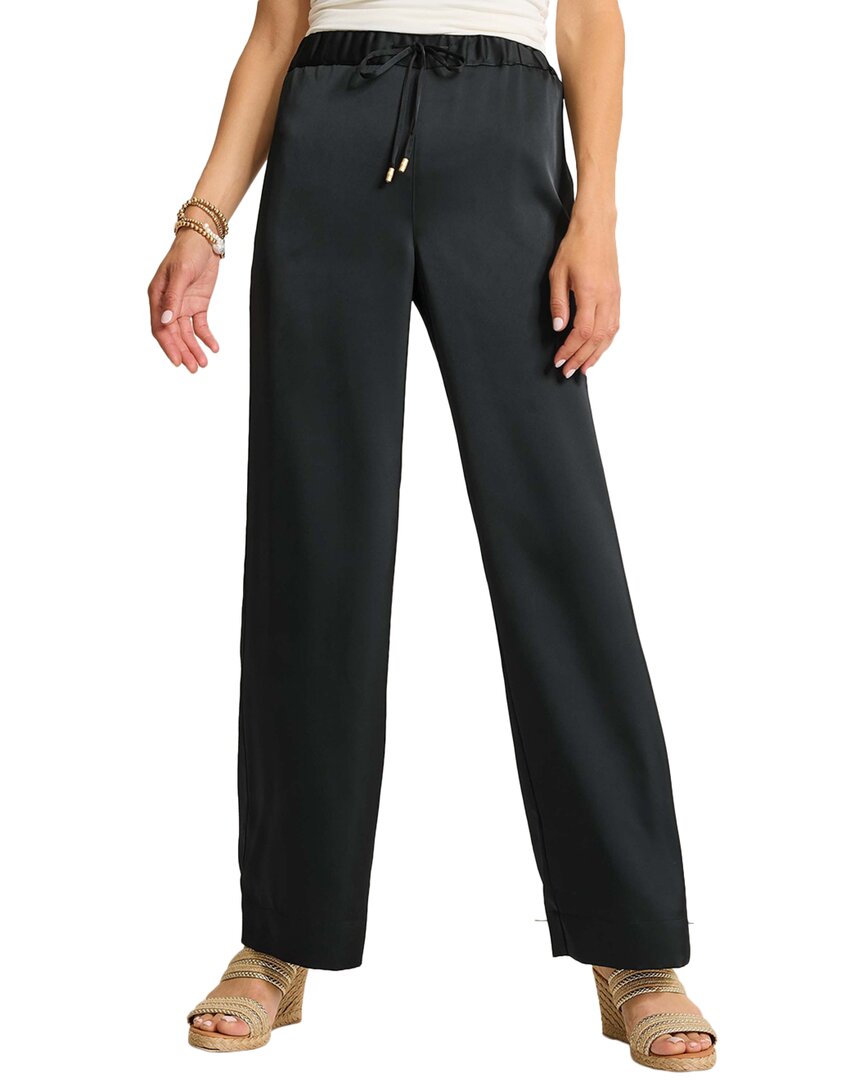 Tommy Bahama Midnight Sea Satin Easy Pant In Black